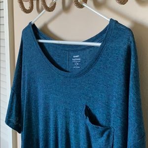 OLD NAVY Blue/Green Boyfriend Tee – Women's L